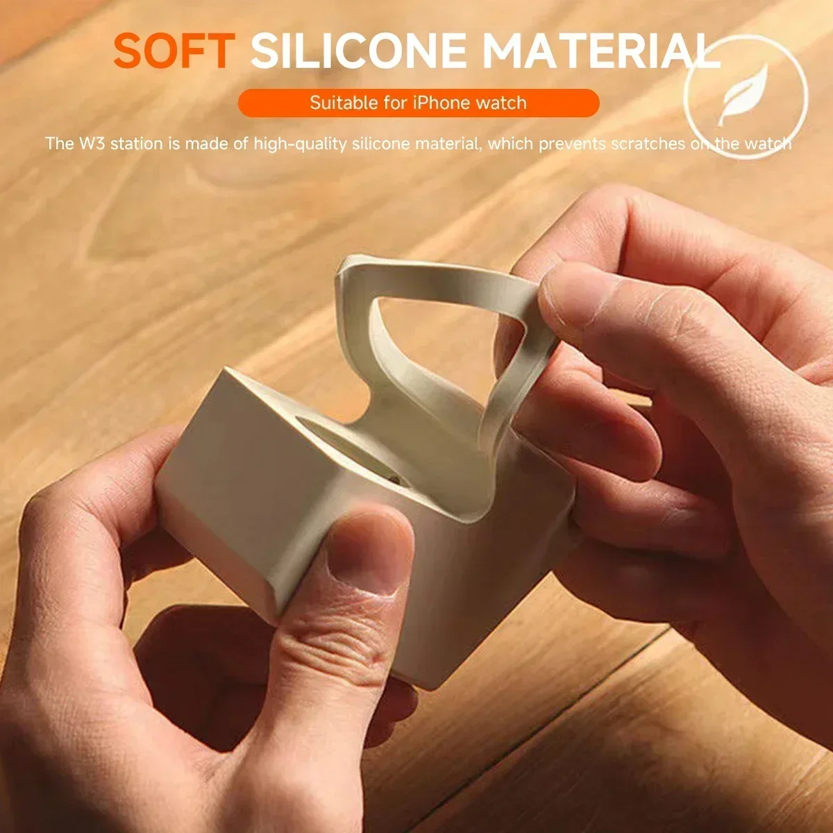 Desktop Holder For Apple Watch Charger Stand Retro Computer Pattern Charging Base for iWatch 7 6 5 4 3 2 1 SE Silicone Dock