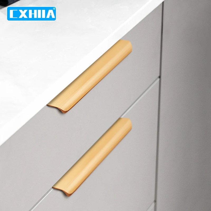 CXHIIA 긴 알루미늄 숨겨진 가구 옷장 서랍 당김 손잡이, 긴 은폐 가구 옷장 문 손잡이, 1000mm
