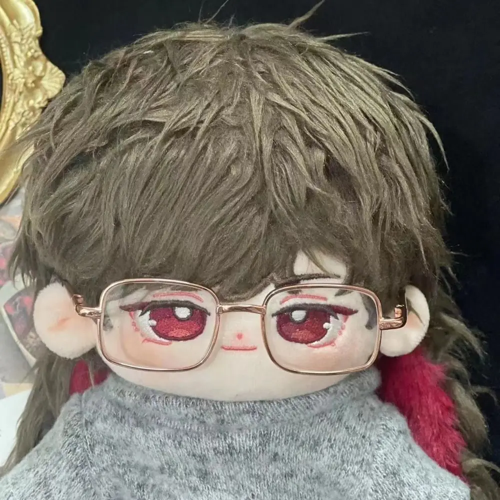 Metal Glasses Square Frame Photo Prop for Dolls