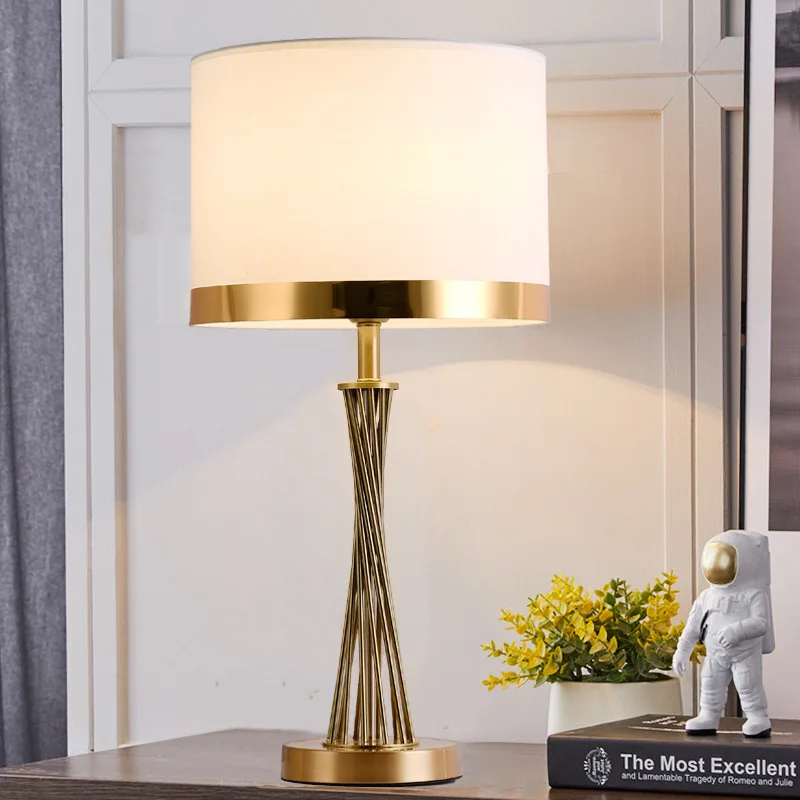 

Nordic Simple Postmodern Living Room Household Table Lamp American Warm Light Luxury Living Room Study Bedroom Bedside Lamp