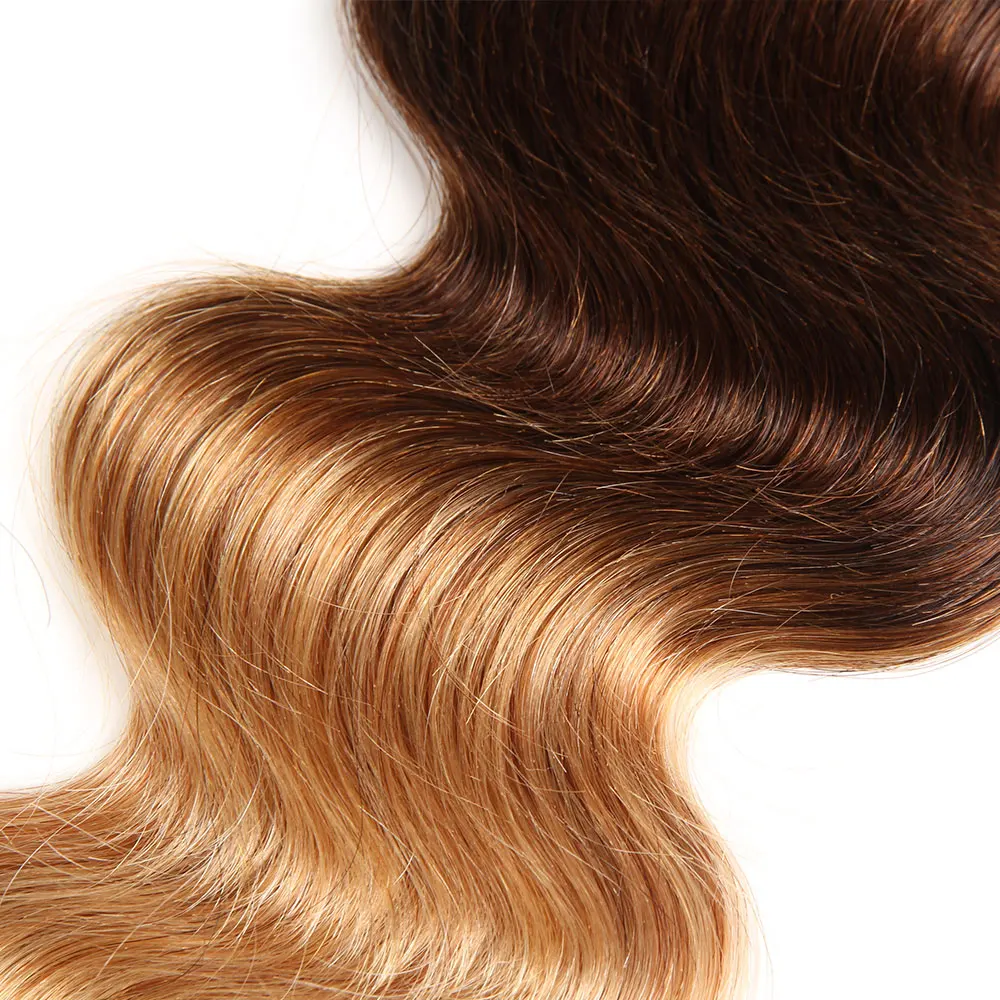 Colored Body Wave Human Hair Bundles Brazilian Hair Weave Bundles Ombre 100% Human Extension Remy Weaving 1/2 Pieces