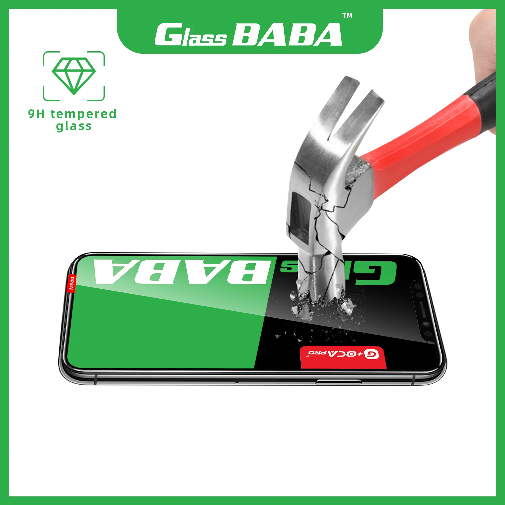 GLASS BABA G+OCA Glass+OCA 2in1 LCD touch lens phone lcd touch lens for iPhone 12 13 11 14 plus 15 16 pro max mini X XS XR MAX 5pcs