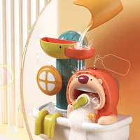 Baby Bath Toy Shower Spray Play Water Bubble Game Cartoon Lion Swimming Pool Bathing Early Educational Toys For Children Gift 2