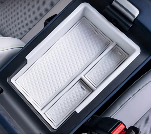 Armrest Box Storage Box For Xpeng G6 Car Central Armrest Storage Box Content Center Console white 1