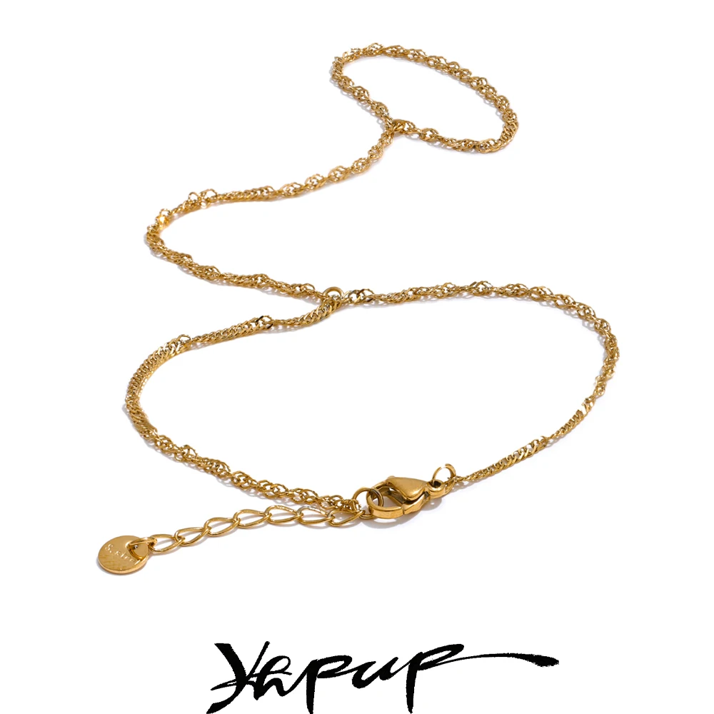 Yhpup Minimalist Stainless Steel Bracelet