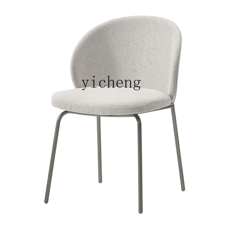 

ZC Nordic Simple Cotton Linen Beetle Dining Chair Home Good Backrest Leisure Chair Shell Chair