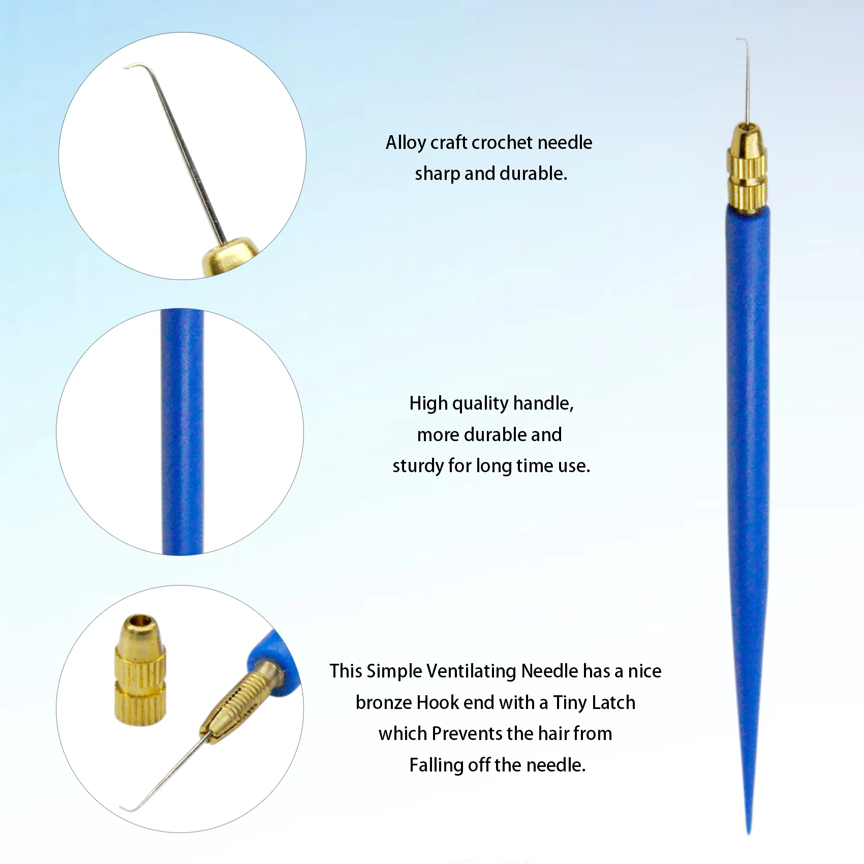 Ventilating Needle 4 Size (1-1,1-2,2-3,3-4)&1Plastic Holder For Making Lace Wig/Closure/Frontal Ventilating Needle Net lace wig needles