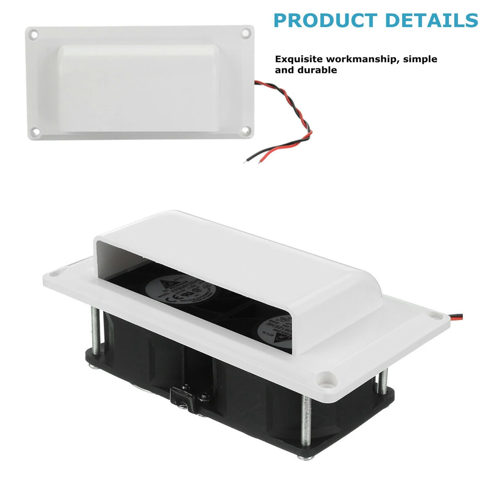 DC12V 25W RV Side Air Vent Caravan Motorhome Trailer Side Air Vent Ventilation Exhaust Fan for Camper Trailer Boat Marine Yacht