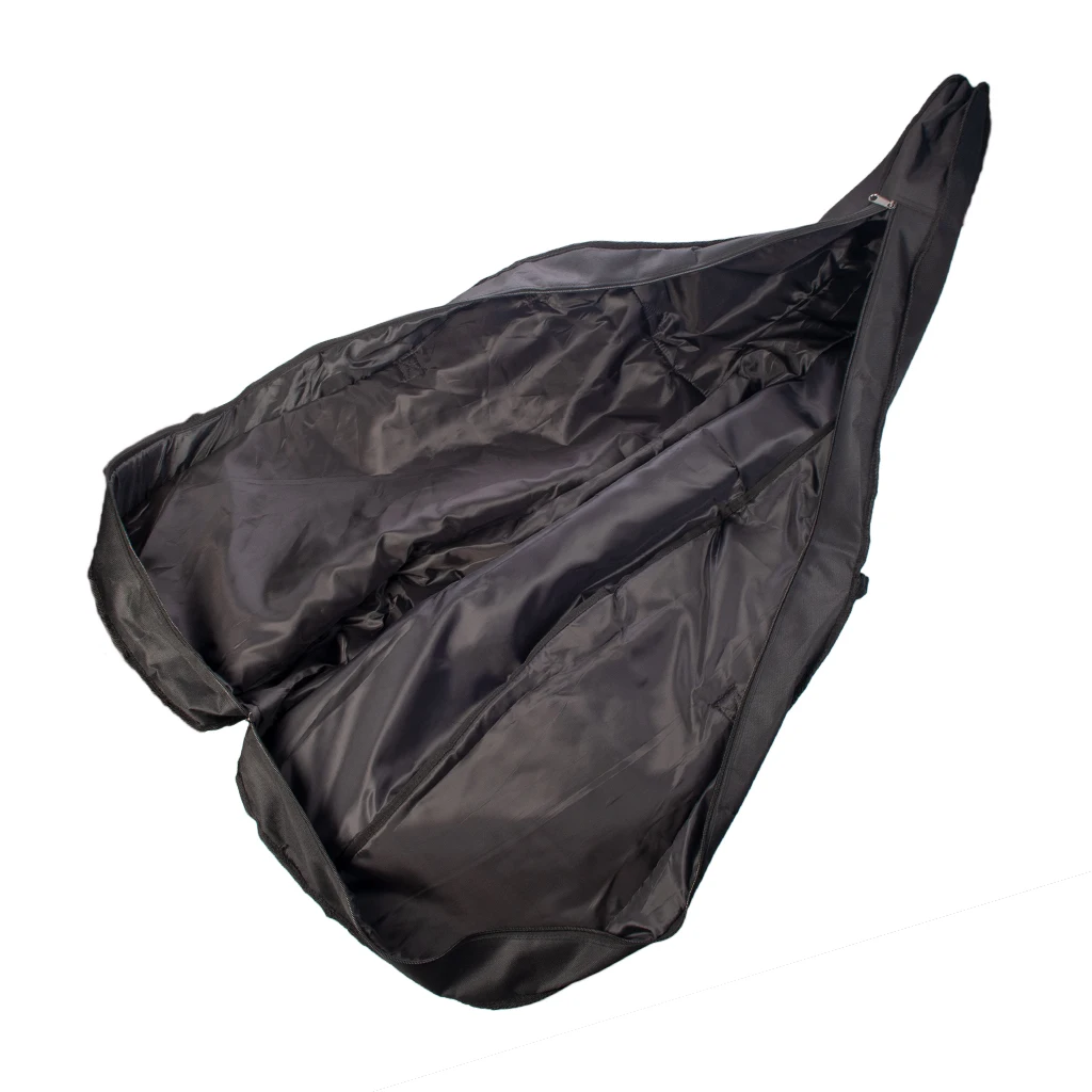 Adjustable Double Shoulder Strap Waterproof Nylon Cello Gig Bag Soft Case Cover 4/4 Size Black Padded Cello Gig Case