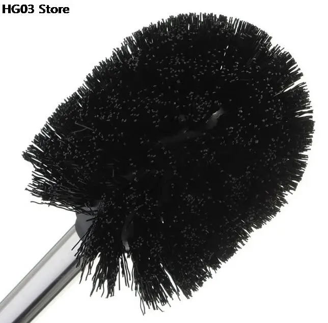 Bathroom Toilet Brush bathroom accessories toilet brush set with Stainless Steel Handle Black Head Bathroom Cleaning Tools 1pcs