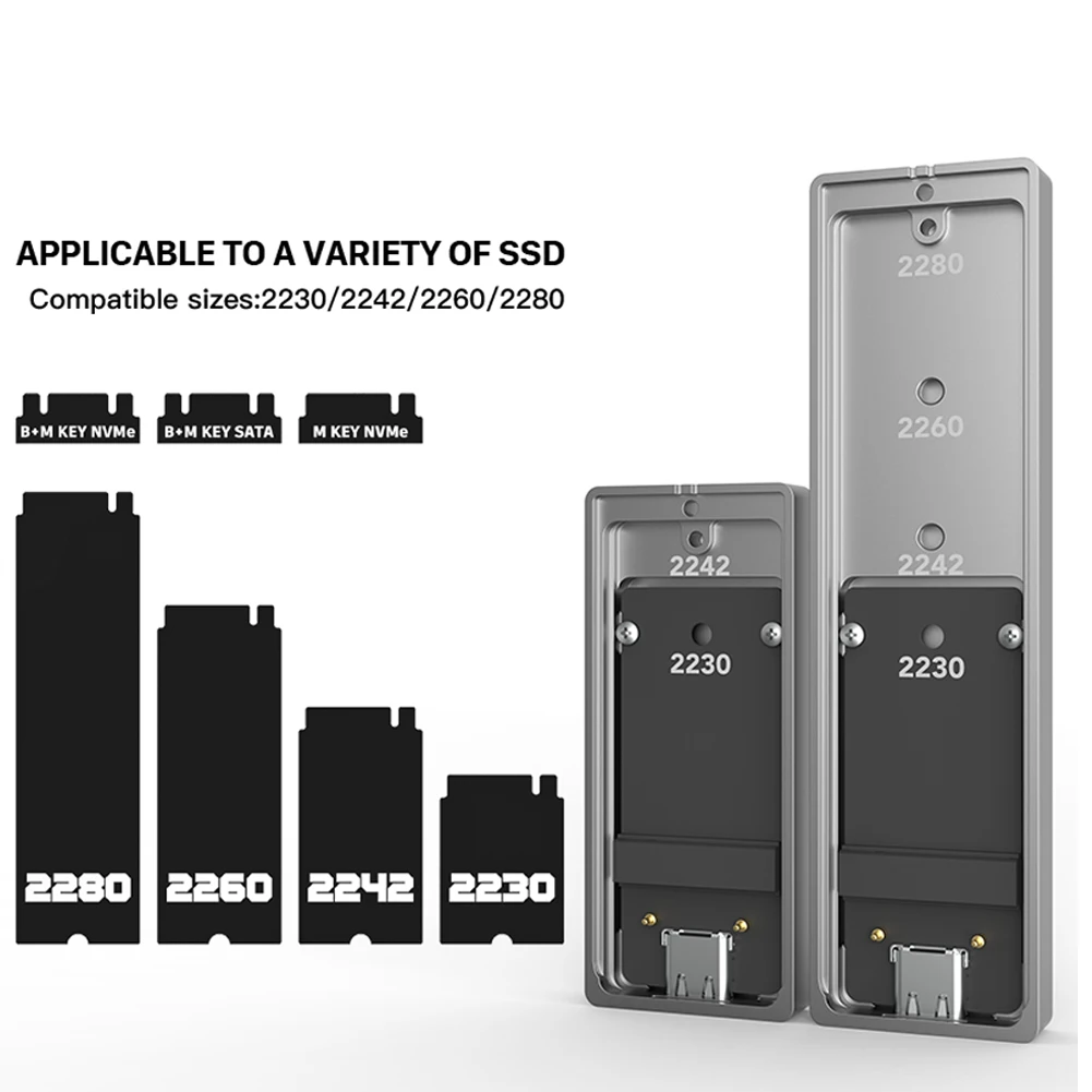 Boîtier SSD M.2 NVMe en aluminium USB C 3.2 Gen2 10 Gbit
