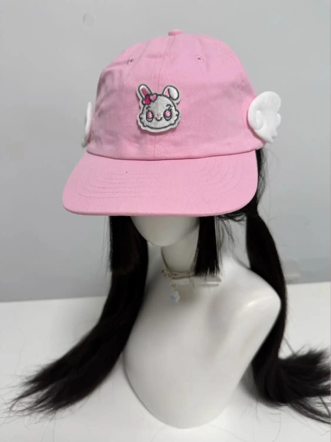 Japanese Cartoon Embroidery Angel Wings Patchwork Baseball Cap For Women Sweet Girl Pink Peaked Cap Y2k Accessories Hats Baseball Cap Women Hat