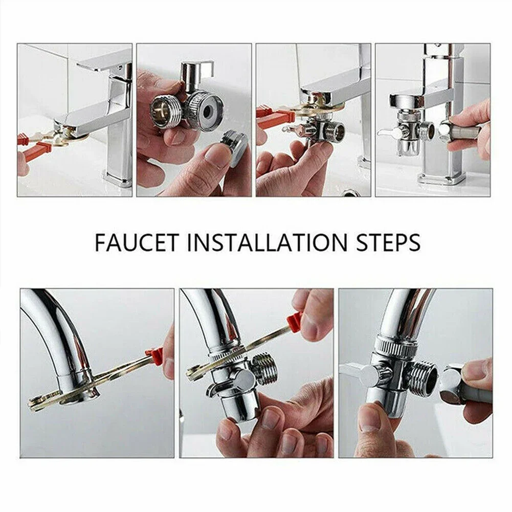 Kichen Accessories 3-way Valve Diverter Faucet Adapter for Toilet,diverter valve