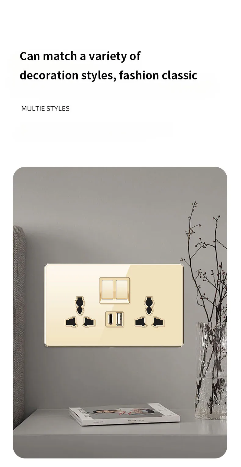 UK USB socket rear view