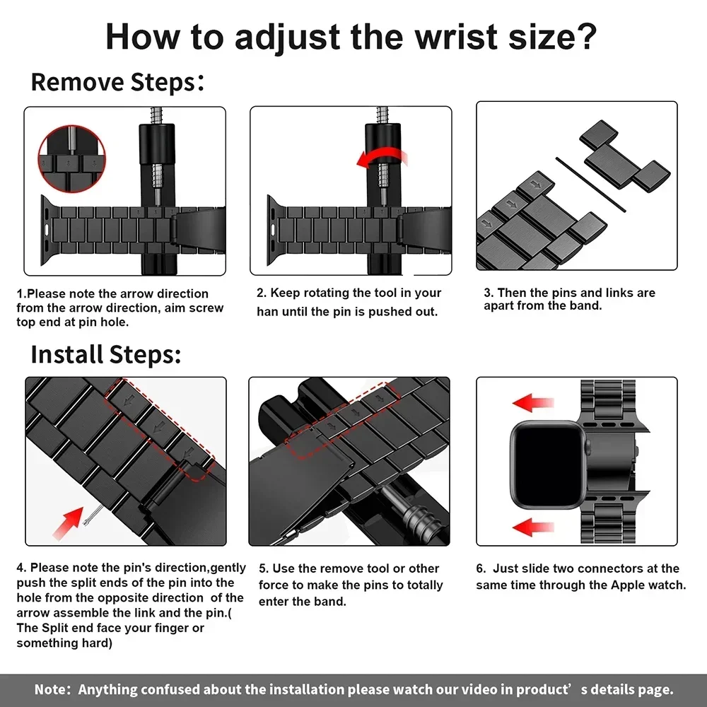 Sleek Stainless Steel Watch Band with Protective Ultra Bumper Cover