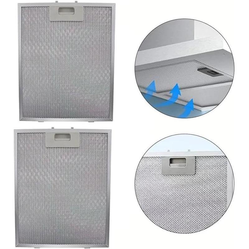 B89B-For Kitchen Extractor Replacement Grease Filter-Metal Aluminium Range Hood Ventilation Mesh Aspirator For Cooker Hood