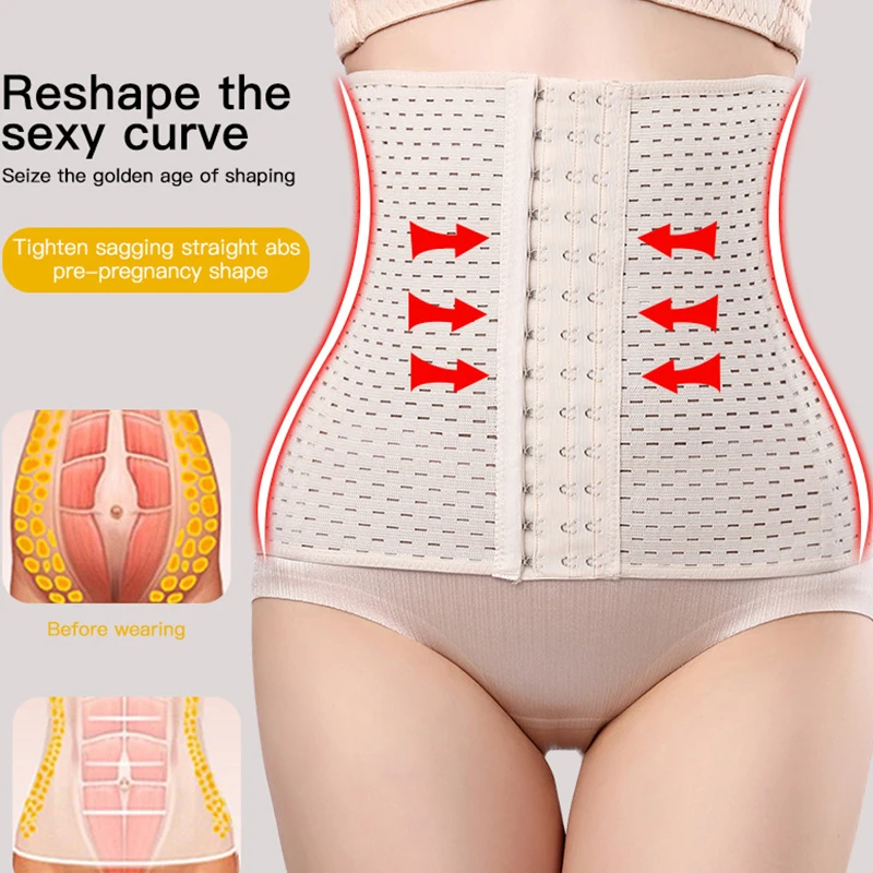 Pregnant woman's postpartum abdominal belt shaping garment Hollow breathable tight-fitting slimming sports belt