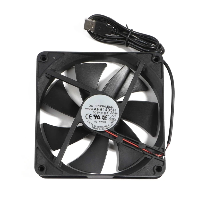 

USB Cooling Fan 140mm DC5V CPU Cooler Radiator for PC for Case-Server Heatsink