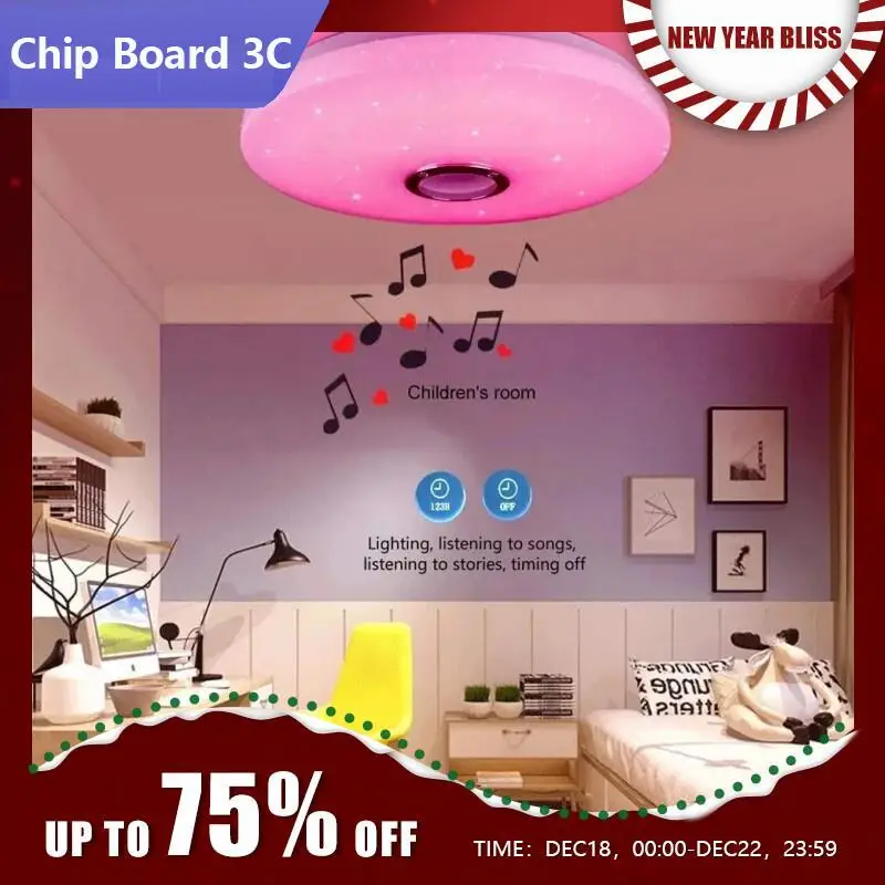 

Modern Ceiling Lamps RGB Dimming Home Lighting APP Bluetooth Music Light 42W 60W Smart Ceiling Lights With Remote Control AC220V