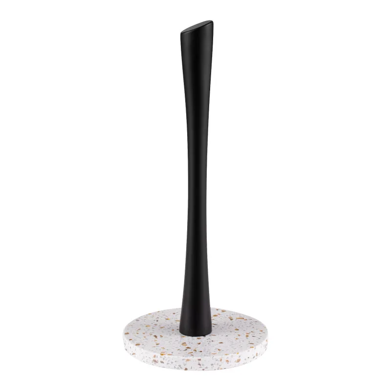 Jaswehome Paper Towel Holder Stand Marble Base Kitchen Tool Punch Free Desktop Accessories Storage Shelf Roll Paper Holder 6