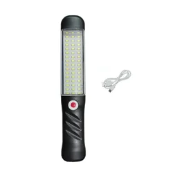 Compact Magnetic LED Work Light - USB Rechargeable with Hook for Repairs and Emergencies (Black)