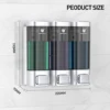Liquid Soap Dispenser Pump Dispenser Wall Mount 320ML*3 Clear Bottle Dispenser for Kitchen Sink Bathroom Shower Gel Shampoo 6