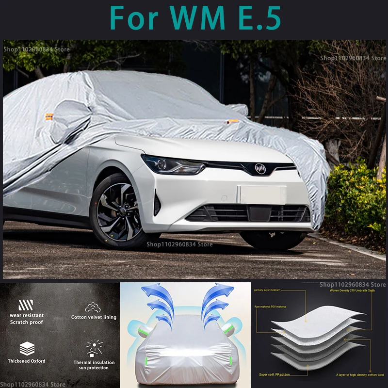 

For WM E.5 210T Full Car Covers Outdoor Sun uv protection Dust Rain Snow Protective Anti-hail car cover MPV Auto cover