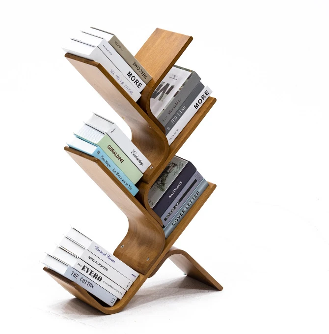GIANTEX Libreria Ad Albero Con 8 Ripiani E Cassetto - Design Antiribaltamento, Marrone/Bianco - Per Libri, CD E Riviste