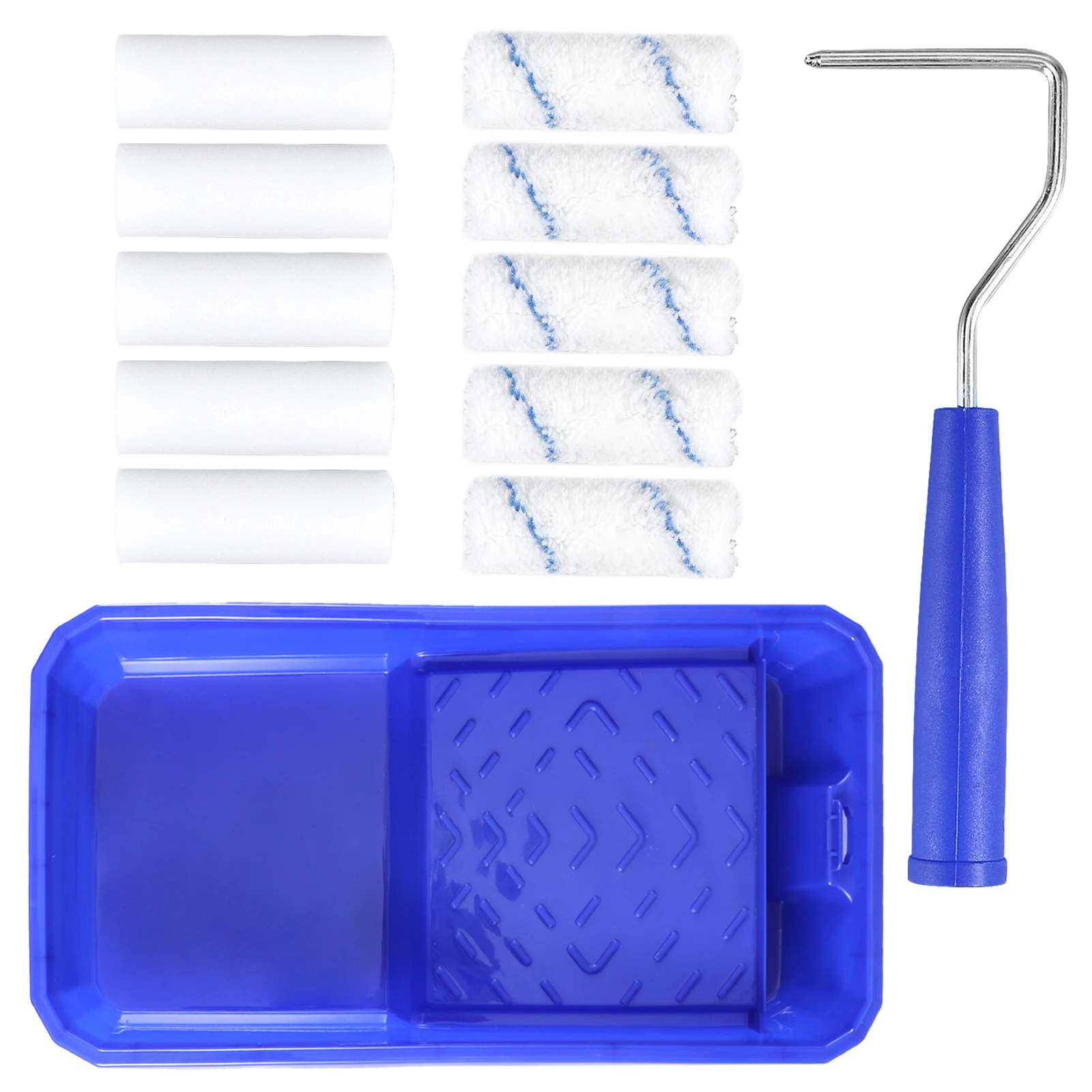 

Practical House Decoration Paint Roller Kit With Tray Door Flexible DIY Replacement Foam Ergonomic Ceiling For Painting Walls