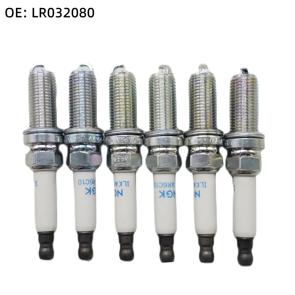 4 6pcs iridium spark plug oe lr032080 ilkar7c10 95843 for land rover