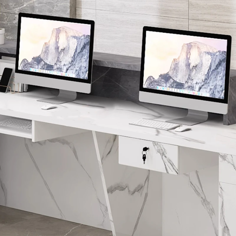 Profissional Modern Reception Desks Nordic Luxury Beauty Salon Reception Desks Display Design Mostrador Commercial Furniture