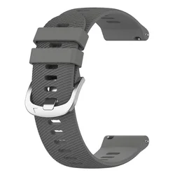Silicone Smartwatch Strap - Versatile 18mm, 20mm, 22mm Band for 20mm Universal (Gray)