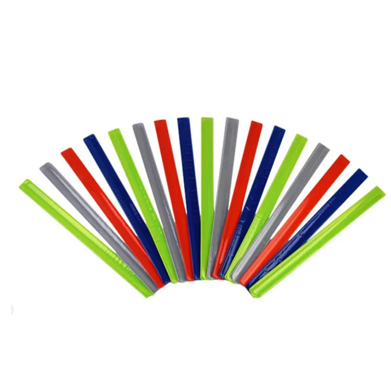 Reflective Wristband Slap Band Leg Straps Safety Reflector Bracelets Wrap Armband 2pcs for Running Riding reflective tape bands,led running armband