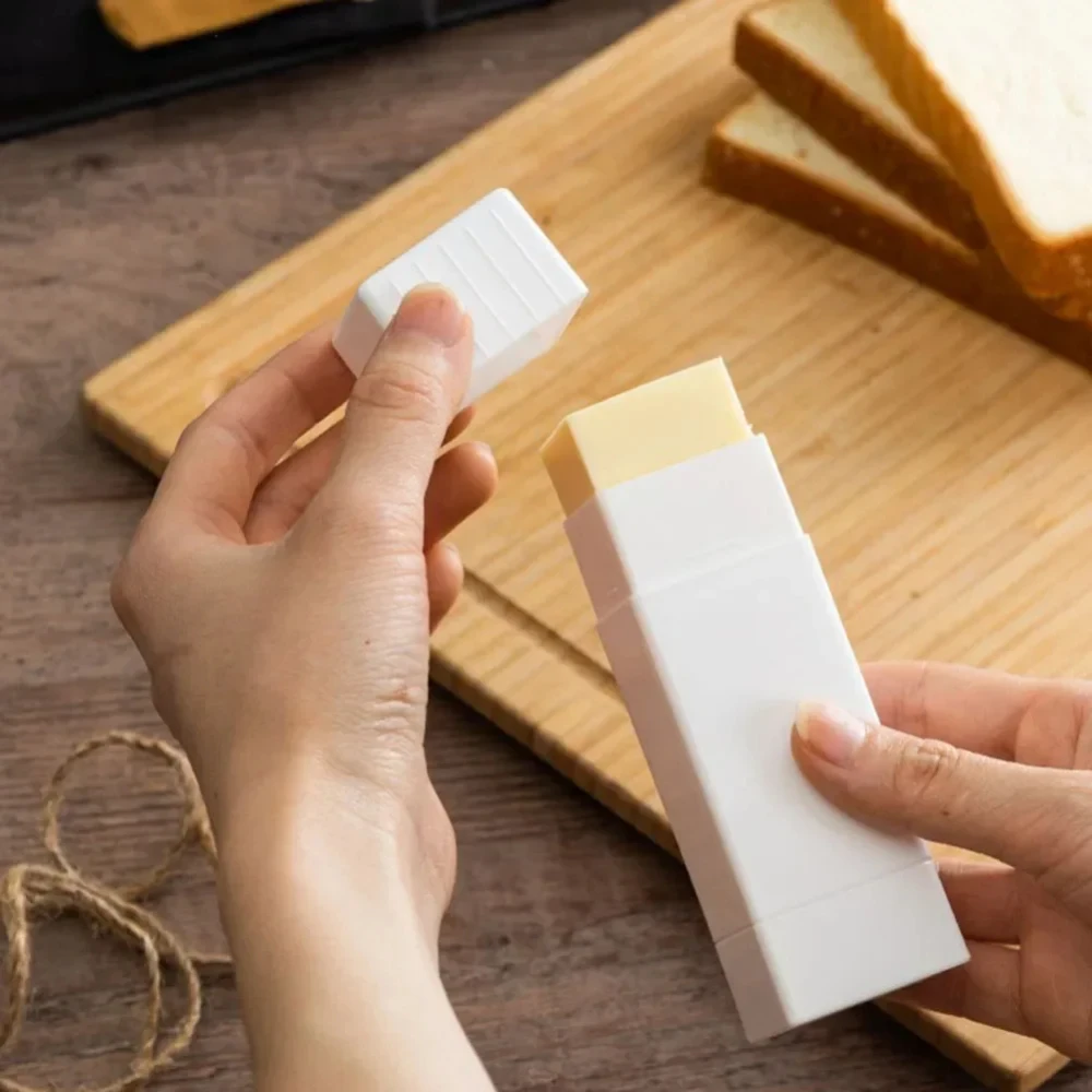 Butter Jar Organiser Applicator Stick Hand Butter Spreader Sticks Plastic Storage Box Kitchen Baking Tools Cheese Keeper Case