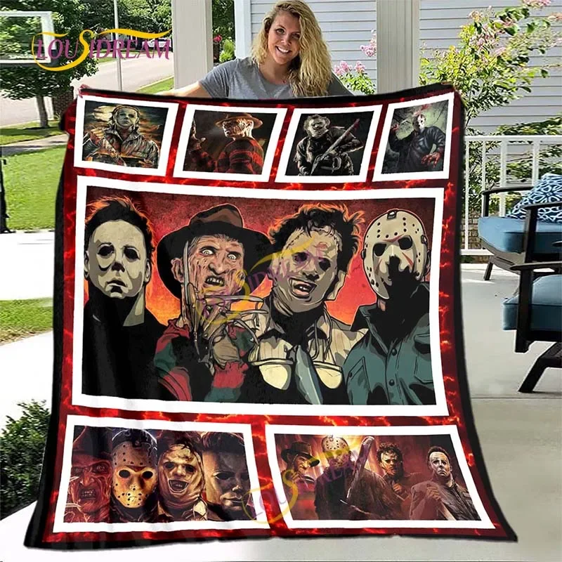 Halloween Horror Element Art Blanket Home Decoration Bedroom Air Conditioning Covering Blanket To Keep Warm Throwing Blanket 4