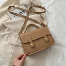 

2022 New Autumn Winter Casual Small Bag Female Simple Retro Popular Postman Bag Small Square Bag Satchels