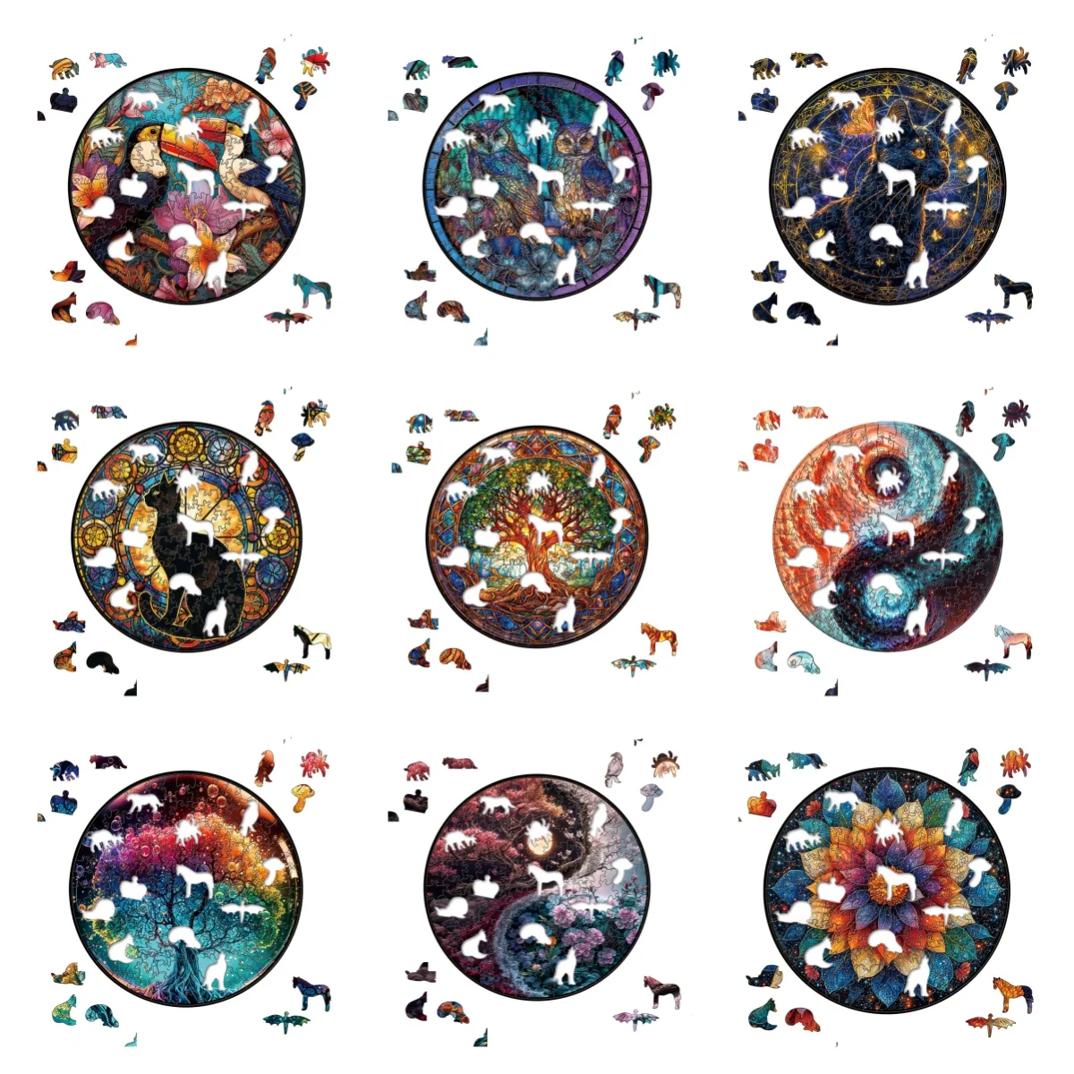 Bird/Turtle Cat Children Animal Wooden Puzzles Montessori Games Boy 3d Wooden Puzzle Adults Christmas Board Games Whole