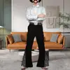 Flared Trousers Retro Disco Flared Hem Sequin Pants for Men 60s 70s Vintage Costume for Halloween Carnival Music Festivals Shiny 5