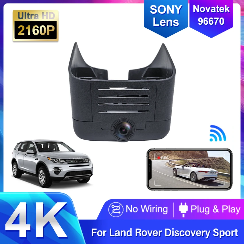 4K 2160P Dash Camera Per Land Rover Discovery Sport L550 Da 2015 A 2023,Plug And Play Dash Cam 4K Wireless Dvr Per Auto