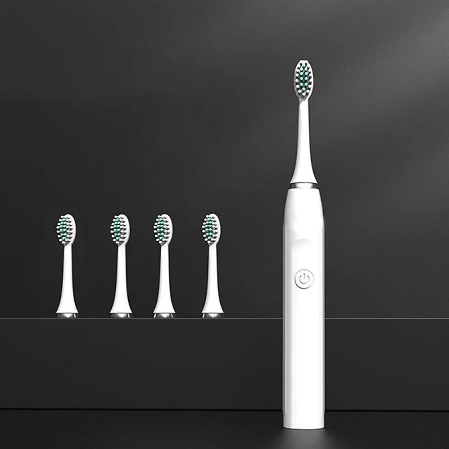 파인 로마 기둥 음파 전동 칫솔, 무선 충전, 새로운 자기 부상 모터, 성인 모델, 부드러운 강모