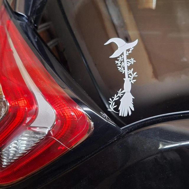 Funny Witches Broom Car Styling Vinyl Decals,Die Cut Vinyl Waterproof Tuning Stickers Accessories
