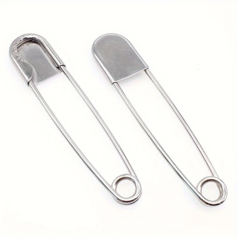 1pc, Plus Size Pin, Stainless Steel Wire Large Pin, Large Buckle Pin, Safety Paper Clip, Plus Stable Pin