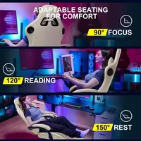 Computer Chair with Footrest and Bluetooth Speakers, High Back Ergonomic Gaming Chair, Reclining Gaming Chair 4