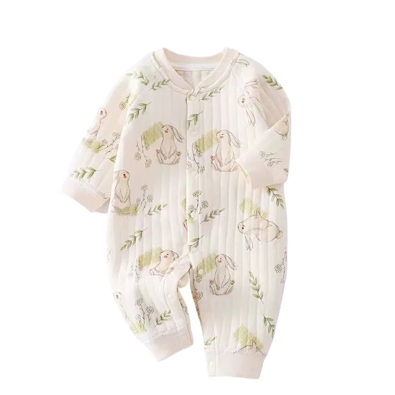 Baby Onesie Spring and Autumn Cotton Pajamas Boys Girls Baby Jumpsuit Cute Printed Bodysuit Newborn Comfortable Onesie