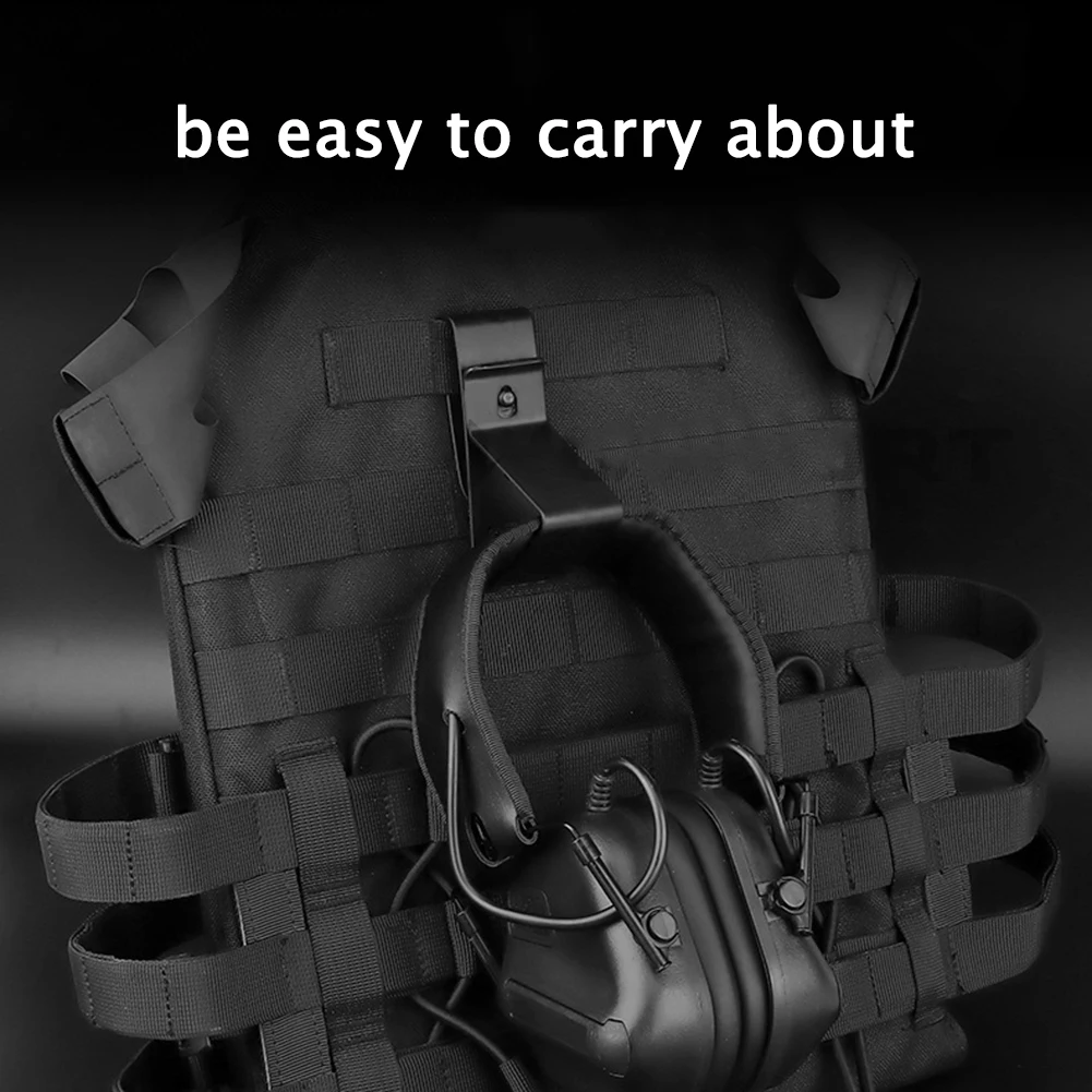 Tactical Headset Tactical Helmet Accessories 2/1PCS Tactical Headset Hang Buckle Hook Molle Quick Release Clip for Belt Girdle Waist Hunting Military Shooting Accessories