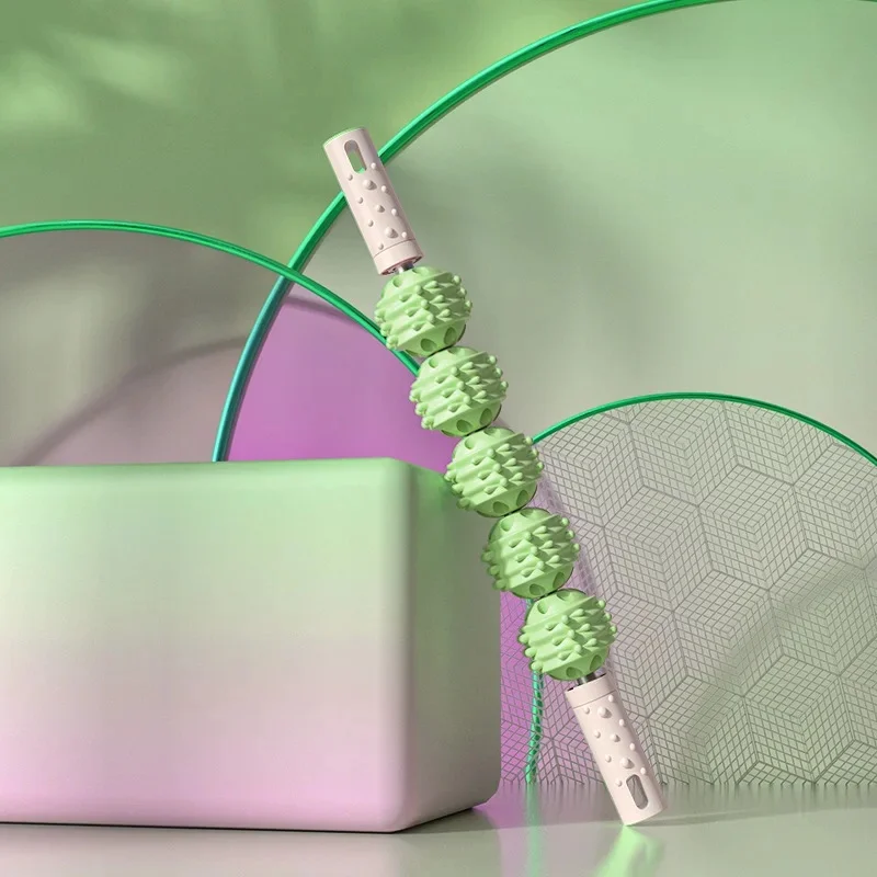 Five-ball water drop-pressing stick-white and green