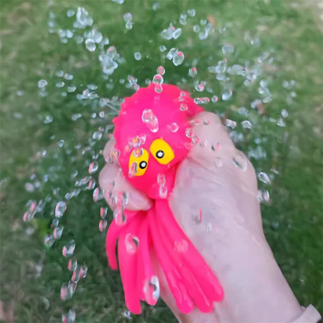 Squeeze Water Octopus Stress Relief Toy Children Bathing Playing With Water Shower Decoration Summer Swimming Gifts For Children 2
