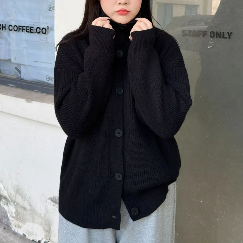 XXXXL Fashion Plus Size Woman Clothing Sweaters Autumn And Winter Thickened Knitted Cardigan Jersey 530