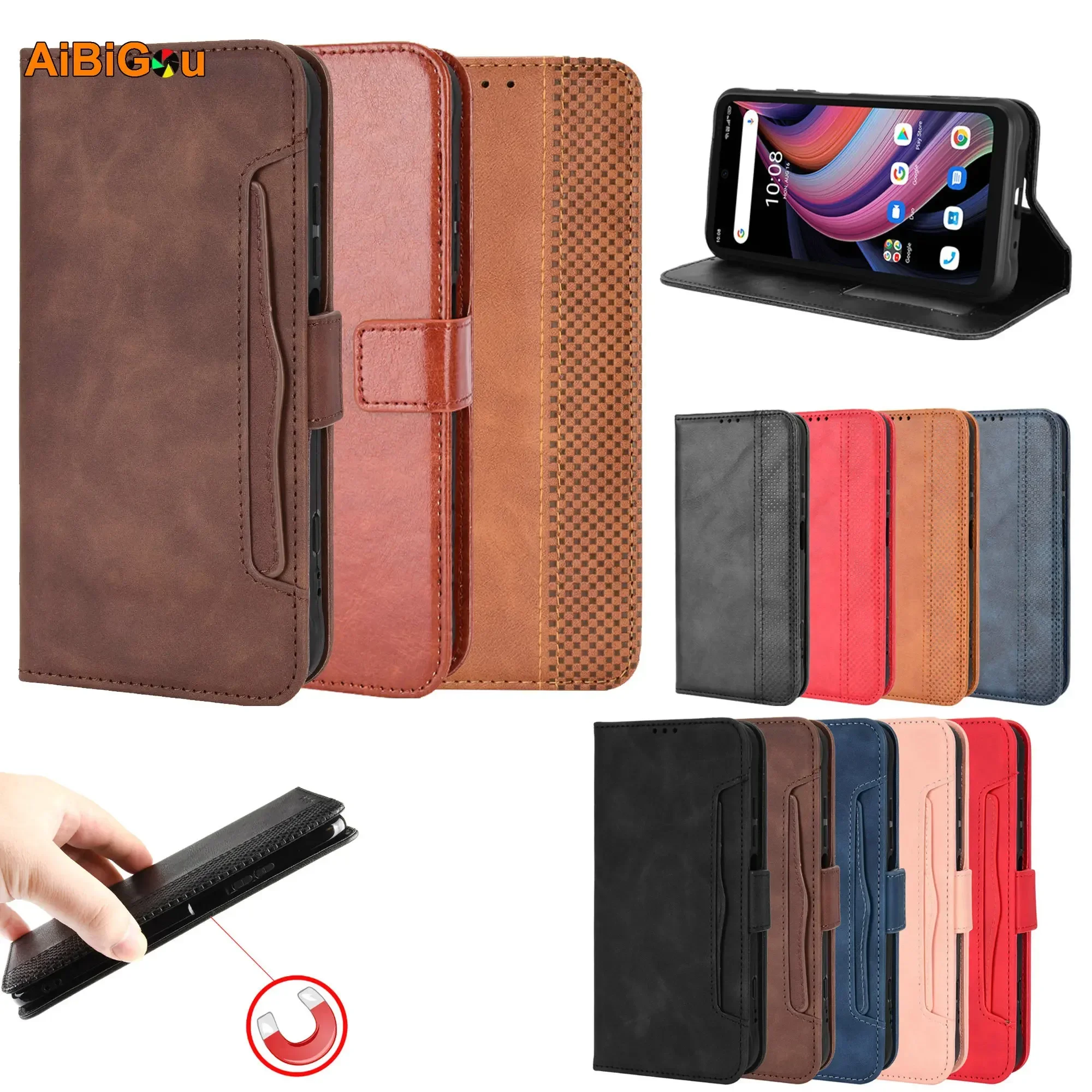 Cricket Icon 5 Flip Case Luxury Pu Leather Case Book Wallet Holder Magnetic Retro Skin Full Cover Per Cricket Icon5 Phone Bags
