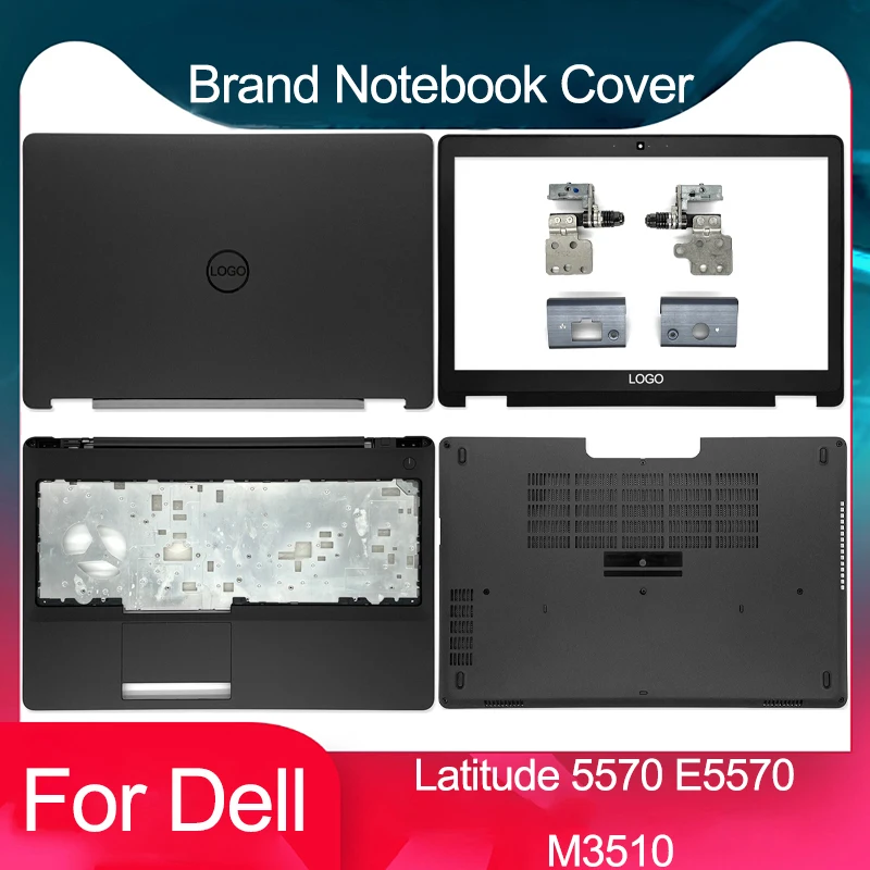 Laptop LCD Back Cover Front Bezel Palmrest Upper Bottom Case Hinges For Dell Latitude E5570 E5570 Precision 3510 M3510
